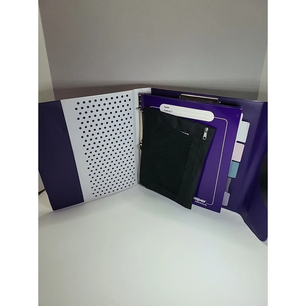 Trapper Keeper Mead Animal‎ Print Purple Pink Retro Vintage Binder School 80's
